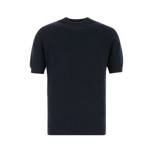 Fedeli Men Navy Blue Cotton Sweater